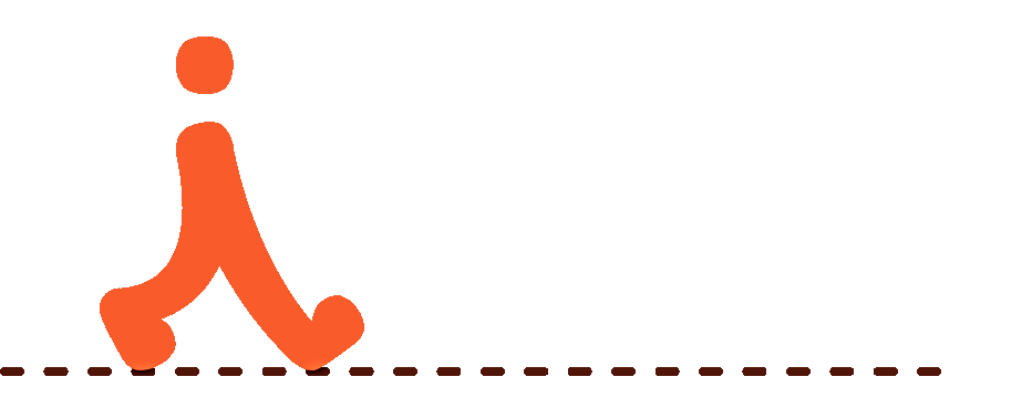 GIF en el que el muñeco del logo de inica camina